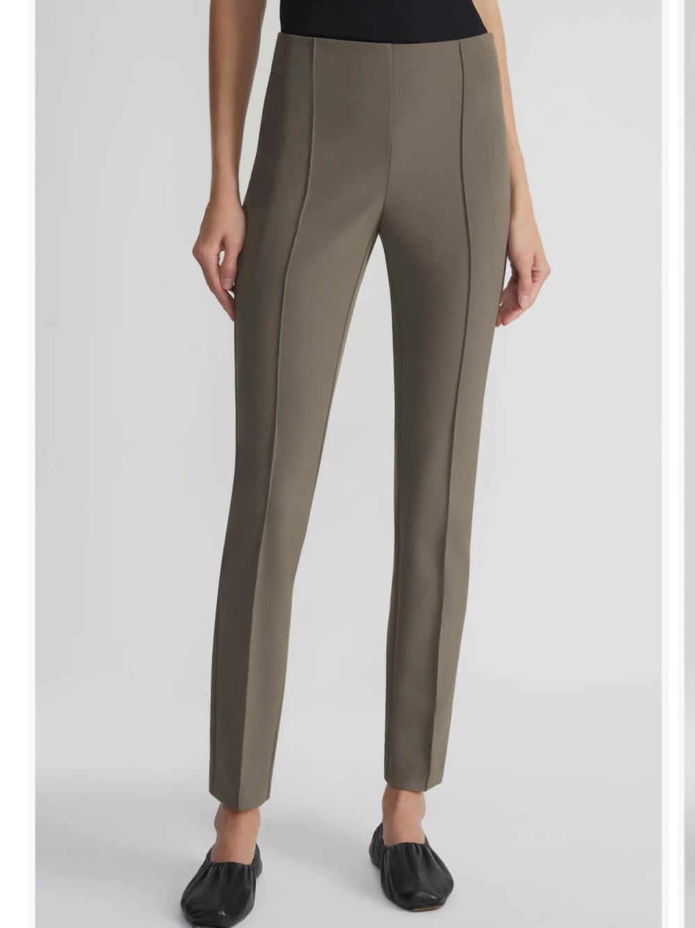 Lafayette 148 New York Gramercy
Acclaimed Stretch Pintuck Pants Taupe Size 8